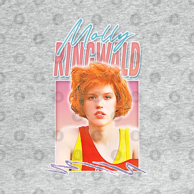 Molly Ringwald - Retro Aesthetic Style Fan Art Design by DankFutura